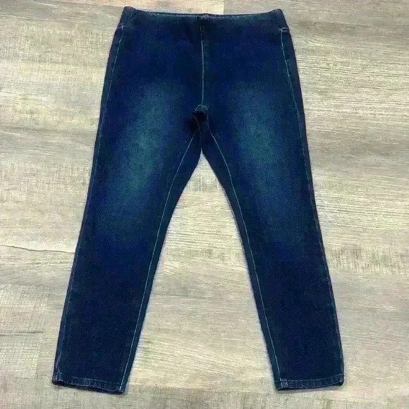 Soft Surroundings Pull On Denim Skinny Jeans Jeggings Womens Sz PS Normcore - Picture 2 of 12